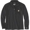 Image de Carhartt Force Ironwood Relaxed Half-Zip Sweat à col faux, noir, taille S pour Hommes