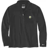 Image de Carhartt, Hommes, Pull-over, Pull à fermeture éclair Force Ironwood Relaxed 1/2 Zip Mock Neck - noir, Noir, (M)