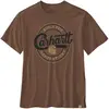 Image de Carhartt, Hommes, T-shirt, T-Shirt mit roter Ente und Schriftzug, Rouge, Marron, (L)