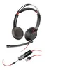 Image de HP Poly Blackwire 5220 - Blackwire 5200 series - micro-casque - sur-oreille - filaire - USB-A, jack 3,5mm - noir - Certifié pour Microsoft Teams, Certifié pour Skype for Business, certifié Cisco Jabber, Certifié Avaya
