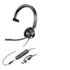 Image de HP Poly Blackwire 3315 - Blackwire 3300 series - micro-casque - sur-oreille - filaire - jack 3,5mm, USB-C - noir - certifié UC, Certifié pour Microsoft Teams