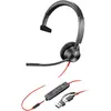 Image de HP Poly Blackwire 3315 + prise 3.5mm + adaptateur USB-C/A (Filaire, USB-C, Les équipes Microsoft), Casque micro de bureau, Noir