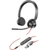 Image de HP Poly Blackwire 3325 Adaptateur stéréo USB-C + 3.5mm + USB C/A (Filaire, USB-C), Casque micro de bureau, Noir