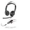 Image de HP Poly Blackwire 5220 - Micro-casque - sur-oreille - filaire - USB-C, jack 3,5mm, USB-A - noir - Certifié pour Skype for Business, certifié Cisco Jabber, Certifié Avaya, Certifié pour Microsoft Teams, certifié Zoom, certifié UC, Works With Chromebo