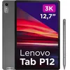 Image de Lenovo Tab P12 ZACH - Tablette - Android 13 ou versions plus récentes - 256 Go UFS card - 12.7" LTPS (2944 x 1840) - Logement microSD - gris orage
