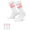 Image de Nike, Unisexe, Chaussettes de sport, NSW Chaussettes de tous les jours, paire blanche (42 - 46), Blanc, Rouge