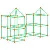 Image de Kit De Construction De Fort VEVOR Fonction Cool Glow Avec 96 Tiges Et 44 Balles 140 Pcs