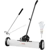 Image de VEVOR Balayeuse Magnétique à Roulettes Télescopique 60cm Poignée Réglable Force de 22,6kg