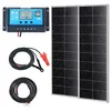 Image de VEVOR Panneau Solaire Portable Lot de 2 200W Conversion d'Énergie Supérieure Noir