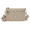 Image de Kipling Sac Bandoulière Riri Zip Glorious Beige Silver Imprimé Petit Femme 60% Polyamide, 40% Recycled Polyamide