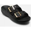 Image de Mules et sabots Crocs Saturday Metallic Buckle Sandal W pour Femme Noir 41 - 42
