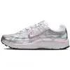 Image de Chaussures de Running Nike P 6000 Résistantes à l'Abrasion Haut Bas Femme Blanc Argent Baskets BV1021-108 39