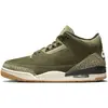 Image de Air Jordan 3 Retro Family Affair Chaussures pour Homme Vert Olive Moyen Séquoia DN3707-202 45 black