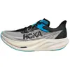 Image de HOKA Rocket X 3 Blanc Noir Bleu Baskets Unisexe 1168724-WBLC 41  gray