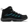 Image de Columbia, Femmes, Chaussures de randonnée, Crestwood  Mid Waterproof (38), Noir, Bleu