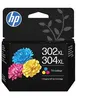 Image de HP 302XL/304XL - 7 ml - à rendement élevé - couleur (cyan, magenta, jaune) - original - blister - cartouche d'encre - pour AMP 130; Deskjet 1110, 21XX, 26XX, 36XX, 37XX; ENVY 45XX, 50XX; Officejet 38XX, 46XX, 52XX