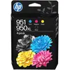 Image de HP, Cartouche d'impression, Hewlett-Packard 951CMY/950XLBlk Ink Crtg Combo 4-Pack (CMJN)