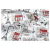 Image de Tissu coton la vie parisienne vendu par 50 cm(...) - peniche blanc