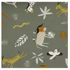 Image de Tissu enfant coton Gnou, Buffle, Antilope et Zébre vendu par 50 cm(...) - Kaki Vert