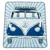 Image de Brisa bupb02 couverture de pique-nique vw combi samba stripes, bleu