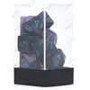 Image de 7 dés pour JDR Chessex - Granit - Bleu cobalt
