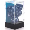Image de Jeu de rôles Chessex Set de 7 dés Opaque Bleu et Blanc