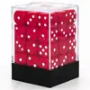 Image de 36 dés pour JDR Chessex - Opaque - Rouge et blanc