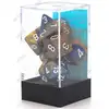 Image de 7 dés pour JDR Chessex - Gémini - Bleu or blanc