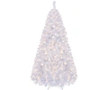 Image de CostwaySapin de Noël Artificiel Blanc Pré-Éclairé à Feuilles en PVC 180cm Arbre de Noël avec 230 Lumières LED 770 Pointes de Branches