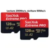 Image de Lot de 2 Carte microSDXC SanDisk 128 Go Extreme Pro Adaptateur SD RescuePRO Deluxejusqu'à 200 Mo/s avec A2 App Performance UHS-I Classe 10 U3 V30