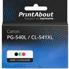 Image de Marque propre PrintAbout Cartouche d'encre PG-540L / CL-541XL Noir + 3 couleurs Multipack Grande capacité Convient pour Canon
