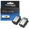 Image de Cartouche compatible Canon PG-575 + CL-576 - Noir + 3 couleurs - Multipack
