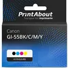 Image de Marque propre PrintAbout Cartouche d'encre GI-55BK/C/M/Y 4 couleurs Multipack Convient pour Canon