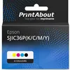 Image de Cartouche compatible Epson SJIC36P(K/C/M/Y) - 4 couleurs - Multipack