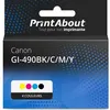 Image de Cartouche compatible Canon GI-490BK/C/M/Y - 4 couleurs - Multipack