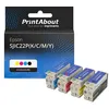 Image de Cartouche compatible Epson SJIC22P(K/C/M/Y) - 4 couleurs - Multipack