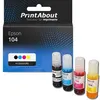 Image de Marque propre PrintAbout Cartouche d'encre 104 (C13T00P14/24/34/440) 4 couleurs Multipack Convient pour Epson