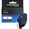 Image de Ruban compatible Dymo 91203 - (12 mm) - Noir sur rouge