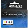 Image de Cartouche compatible Canon PFI-102MBK/BK/C/M/Y - 5 couleurs - Multipack