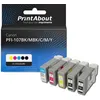 Image de Cartouche compatible Canon PFI-107BK/MBK/C/M/Y - 5 couleurs - Multipack