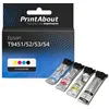 Image de Marque propre PrintAbout Cartouche d'encre T9451/52/53/54 4 couleurs Multipack Grande capacité Convient pour Epson