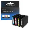 Image de Cartouche compatible Epson T7551/52/53/54 - 4 couleurs - Multipack