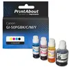 Image de Marque propre PrintAbout Cartouche d'encre GI-50PGBK/C/M/Y 4 couleurs Multipack Grande capacité Convient pour Canon