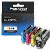 Image de Cartouche compatible Brother LC-424VAL - 4 couleurs - Multipack