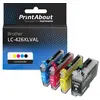 Image de Cartouche compatible Brother LC-426XLVAL - 4 couleurs - Grande capacité - Multipack