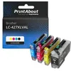 Image de Marque propre PrintAbout Cartouche d'encre LC-427XLVAL 4 couleurs Multipack Grande capacité Convient pour Brother