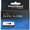 Image de Cartouche compatible Canon PG-575 + CL-576XL - Noir + 3 couleurs - Grande capacité - Multipack