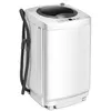 Image de mini lave linge giantex blanc 43×43×75cm automatique 240W, capacité de lavage 3,5kg avec fonction de déshydratation