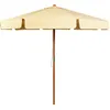 Image de parasol inclinable giantex beige Ø300cm avec manivelle anti-UV, protection solaire toile polyester imperméable pour jardin, terrasse, balcon