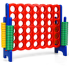 Image de CostwayPuissance 4 Géant pour Enfants et Adultes 42 Jetons Circulaires pour Intérieur Extérieur en Plastique 120x42x104cm